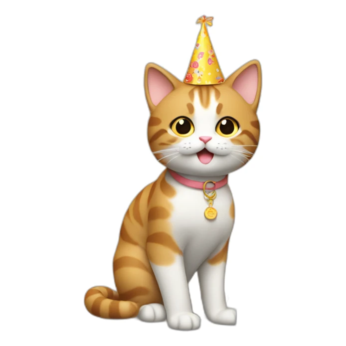 one cat celebrating his birthday in japan sticker