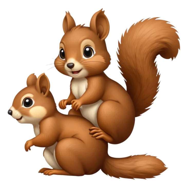 squirrel on top of another squirell sticker