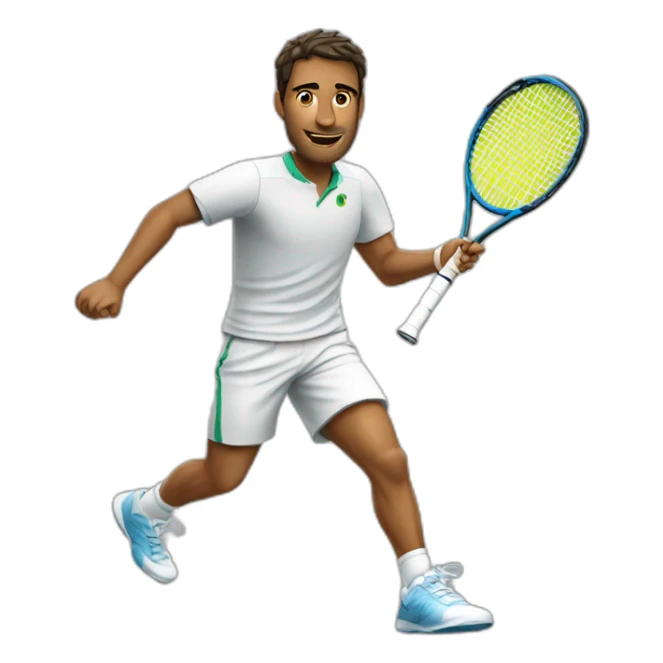 tennis player man Brazilian sticker