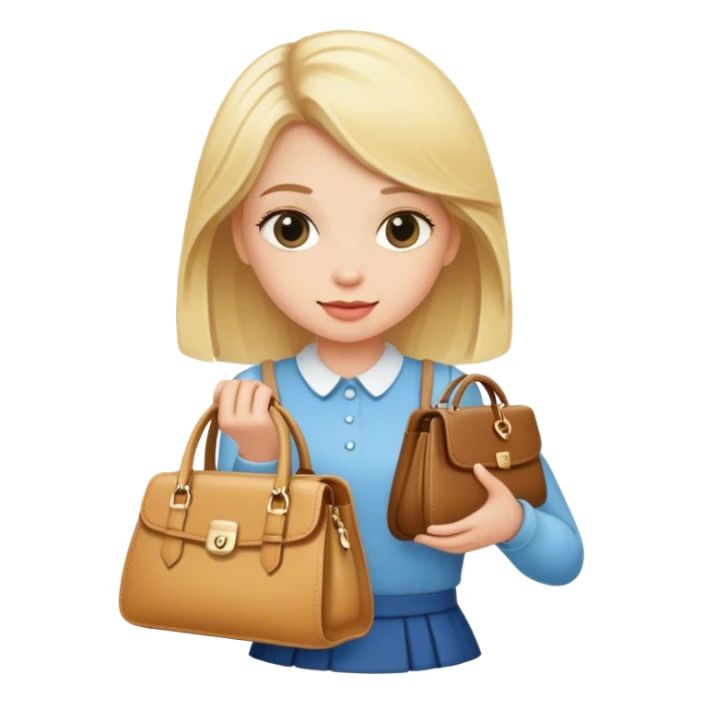 Blonde girl with a big purse sticker
