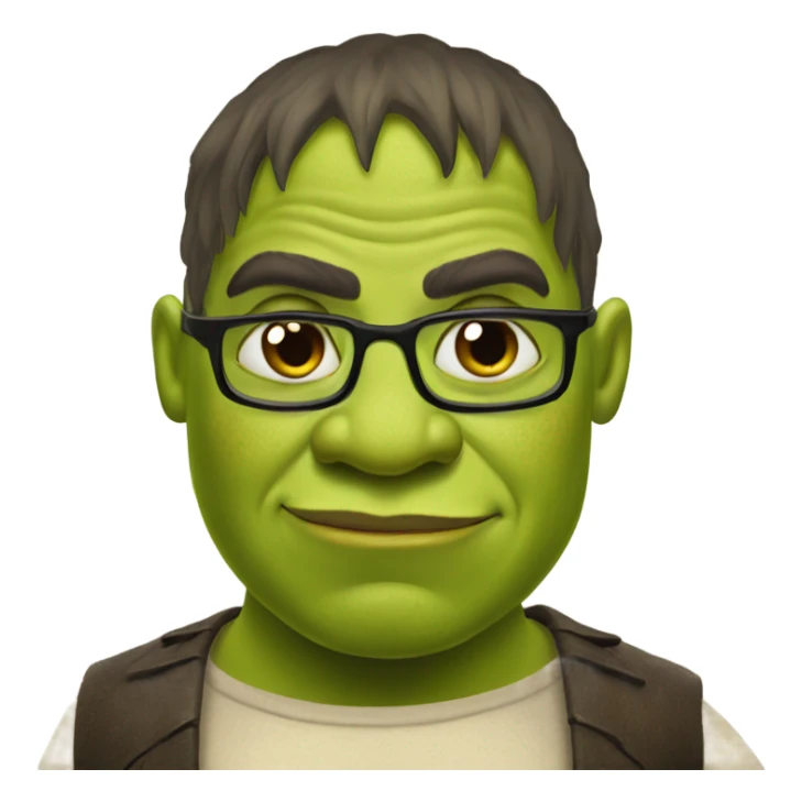 ogre shrek dressed up as kim kardashian  sticker