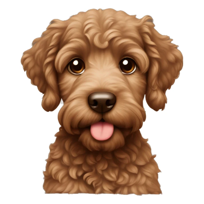 Bernadoodle all brown puppy sticker