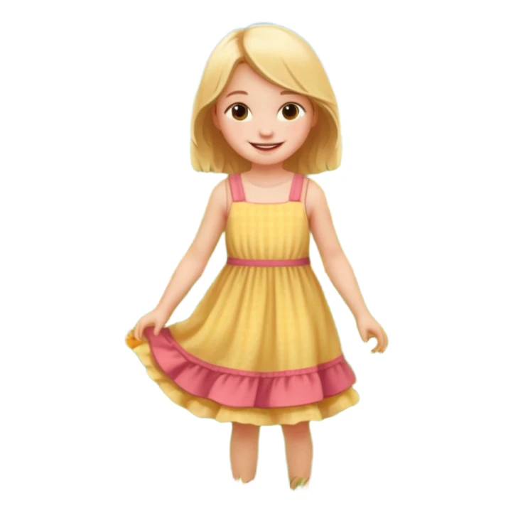 Little girl frolicking in a field sticker