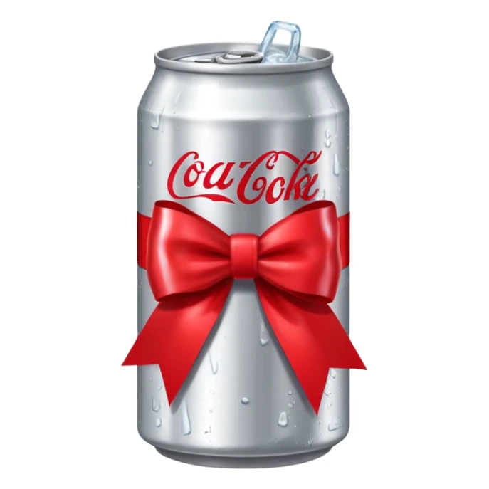 Diet coke coca cola with bow sticker