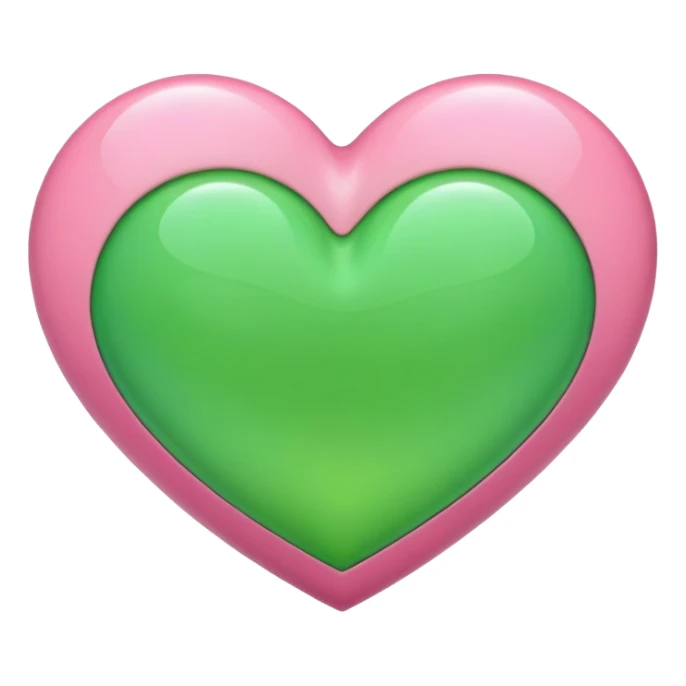 A oink and green heart sticker