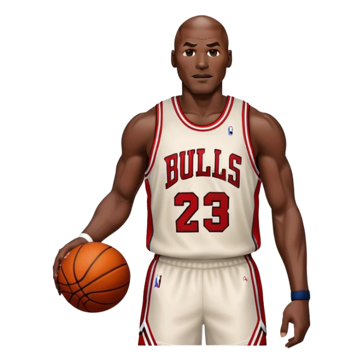 Michael Jordan basketball star half body portrait sticker