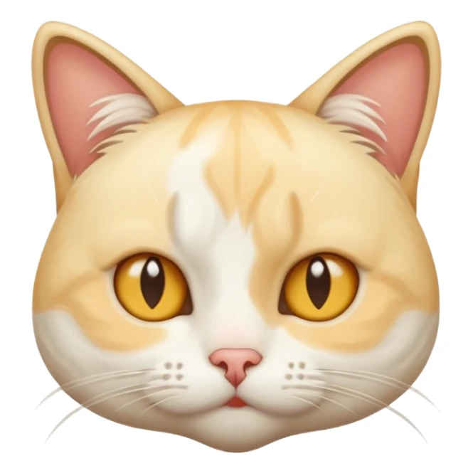 Blond and white cat with stench coming off of it sticker