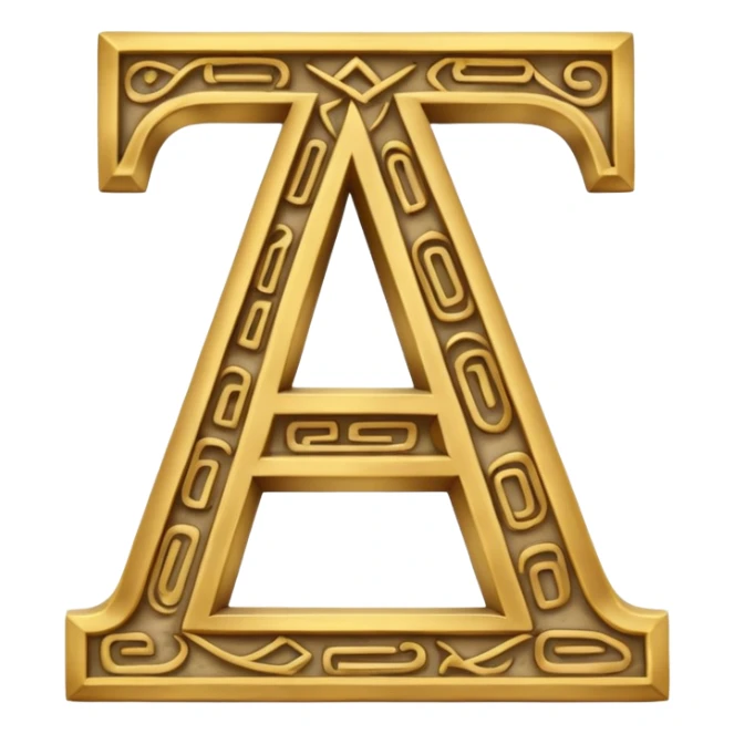 English letter and hieroglyph sticker