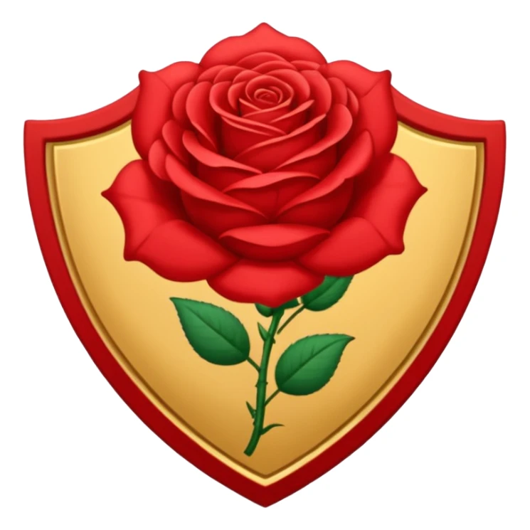brasão com rosas condessa vermelha sticker