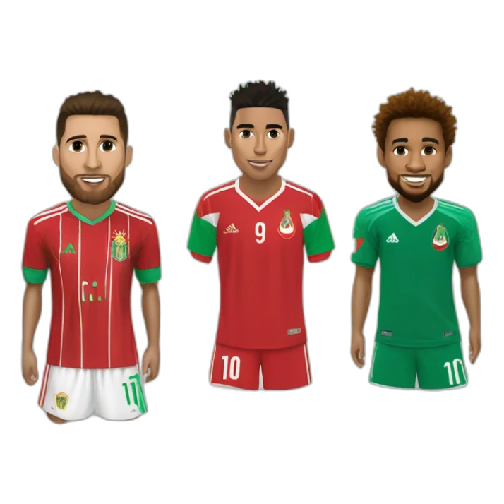 Ronaldo + messi + neymar avec le maillot du maroc IRL sticker
