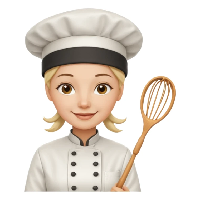 woman chef with a whisk  sticker