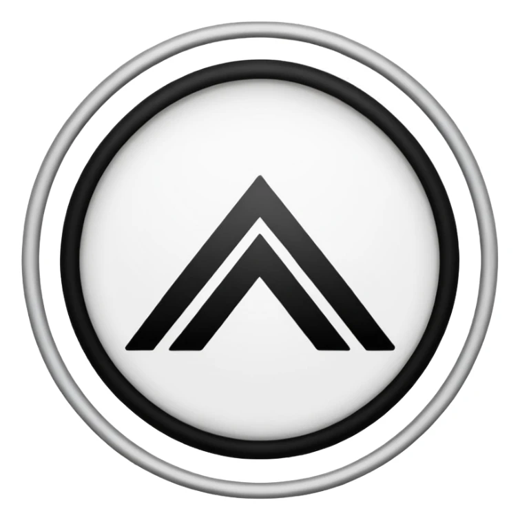 Halka içerisinde ters duran V harfi  sticker