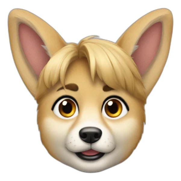 angela merkel as a furry fursona sticker