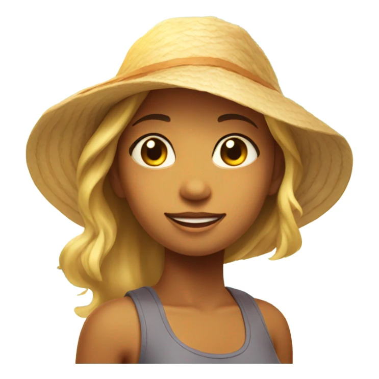 girl in the sun on the beach sticker