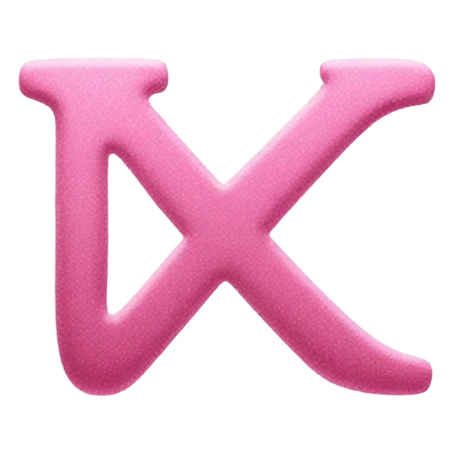 The letter "K". Beautified. Throw in some pink. MAybe gold sticker