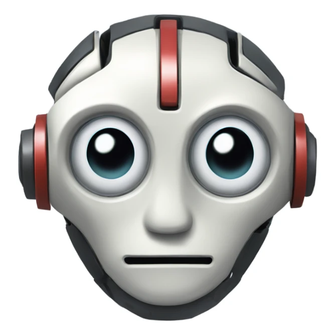 a single mean decepetive robot on ace game card, instead of the ace there will be the face of the robot sticker