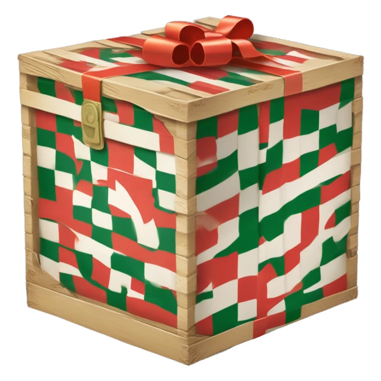 caja de regalo con embalaje de la bandera de México sticker