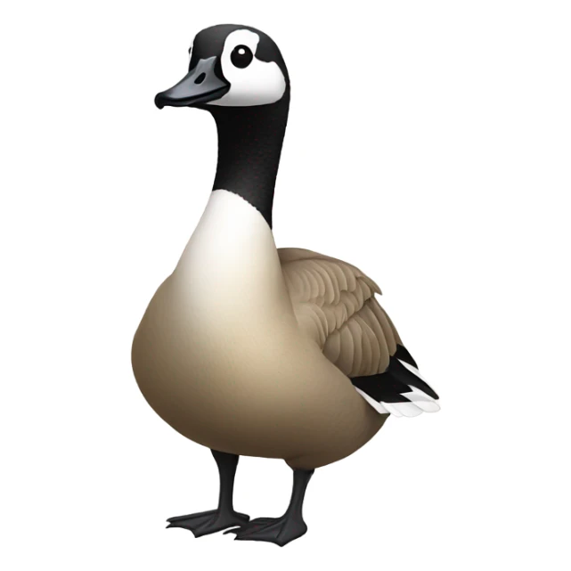 Canadian goose holding a beer sticker