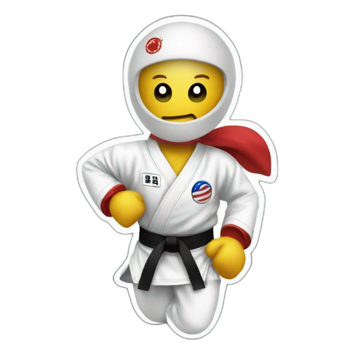 Taekwondo in a fabric of universe sticker