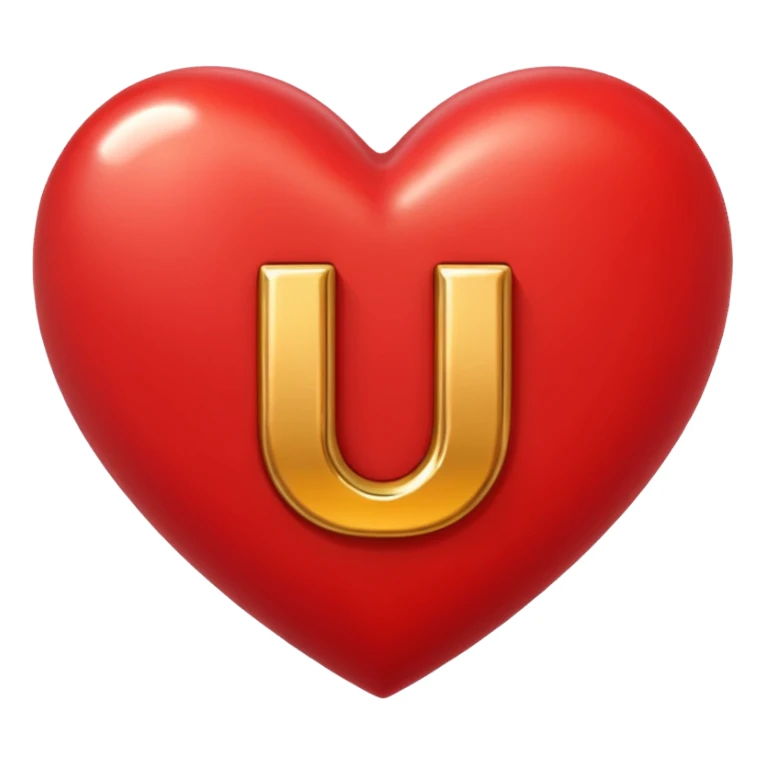 A red heart with the letter "J" in the middle sticker