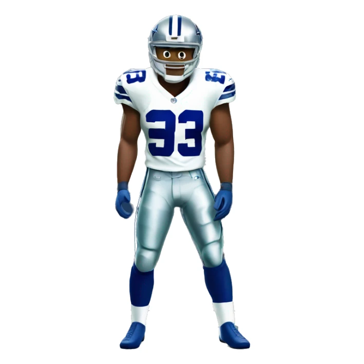 NFL football player, Dallas cowboys, in the end zone  sticker