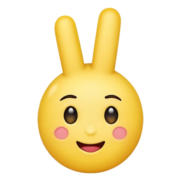 Make a regular blushed yellow emoji but with the middle finger  sticker