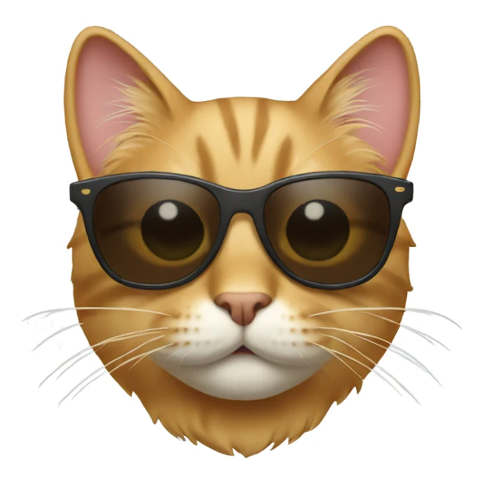 Cat with sunglasses sticker