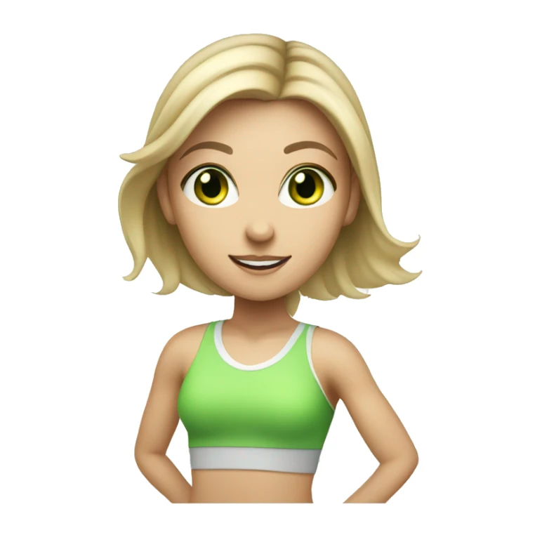 workout white girl playing tennis with green eyes sticker