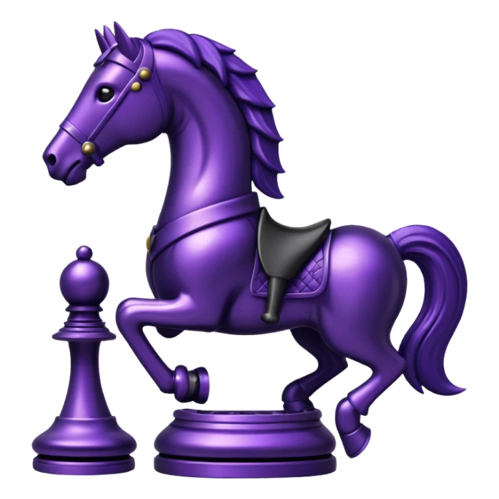 chess knight dark purple digger solo sticker