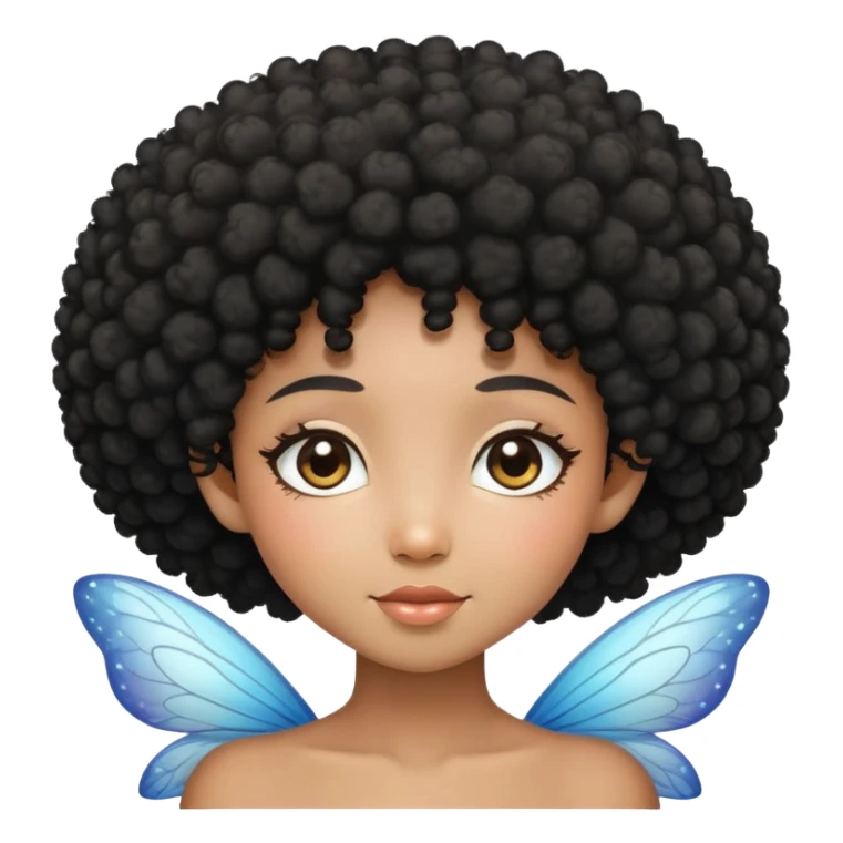 Dreamy nature fairy with Afro black hair  sticker