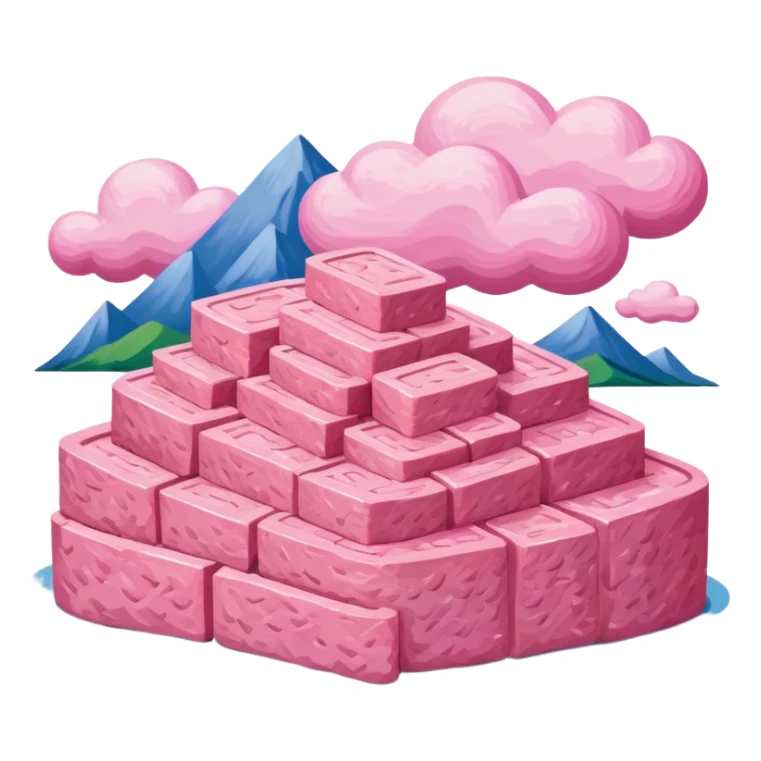 van gogh slop style pink SPAM art landscape sticker