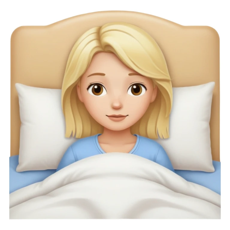 Blonde girl in bed sticker