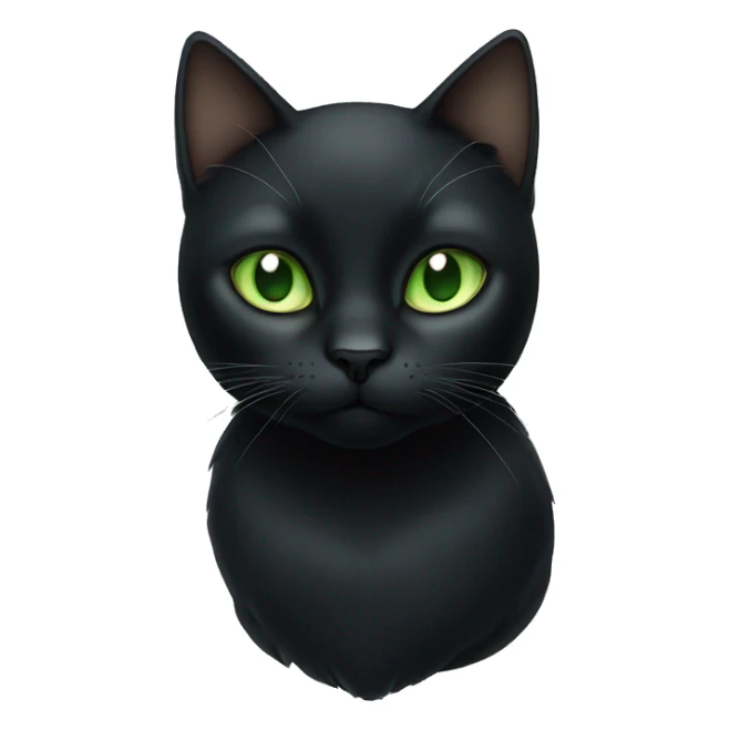  black cat with pale green eyes sitting sticker