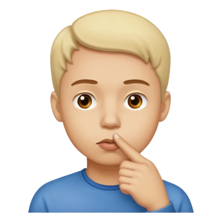 Como el primero pero que el dedo este en la boca  sticker