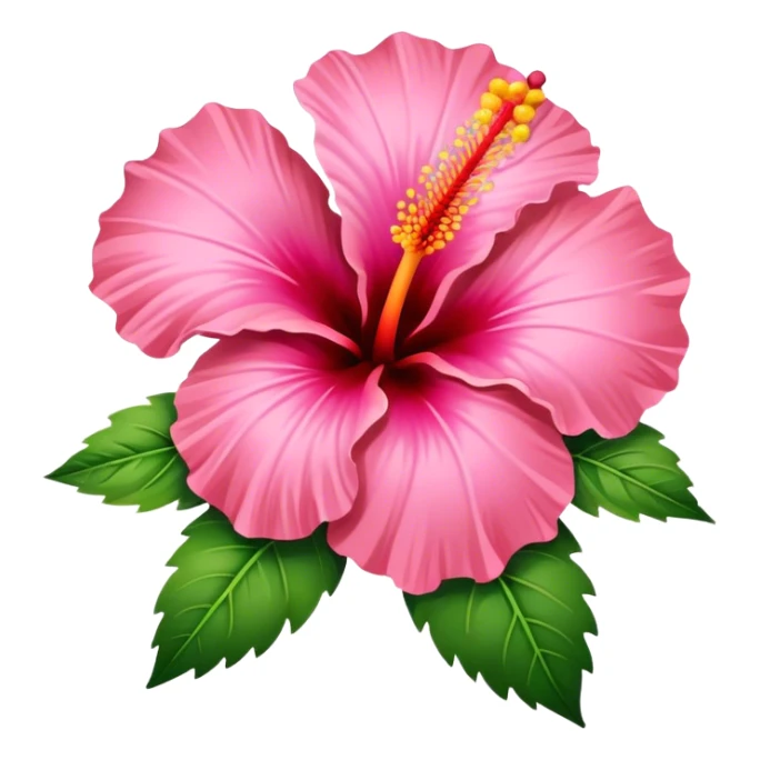 pink and orange hibiscus flower sticker