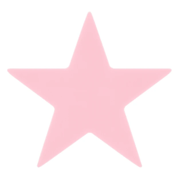 star with a soft glow, pink, no background sticker