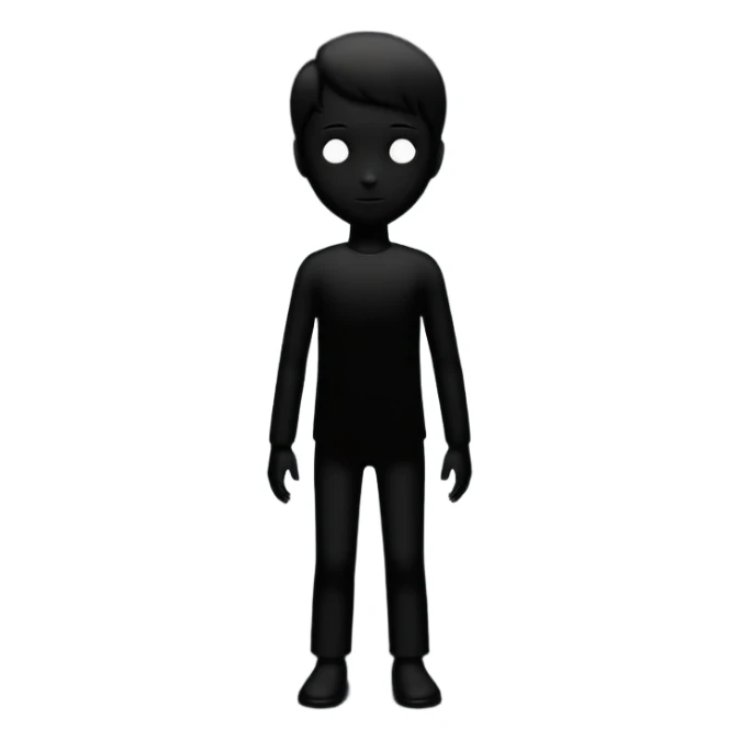 silhouette of a small figure growing into a tall one sticker