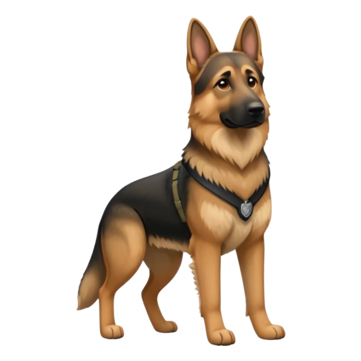 Military German shepherd full body  sticker