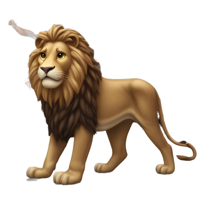 Lion in the middle of time square sticker