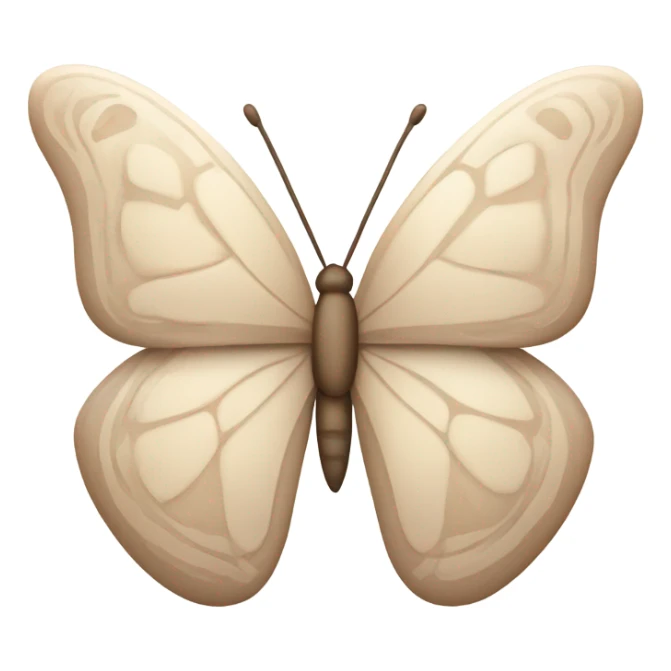 beige butterfly sticker