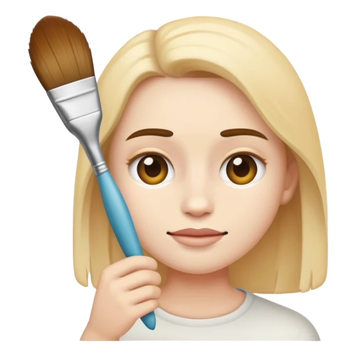 wifiskeleton artist emoji painting with a brush sticker