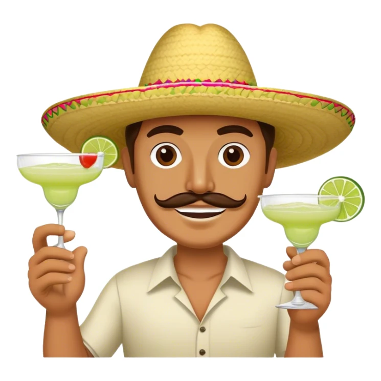 Triple dipper in front of man with a margarita sticker