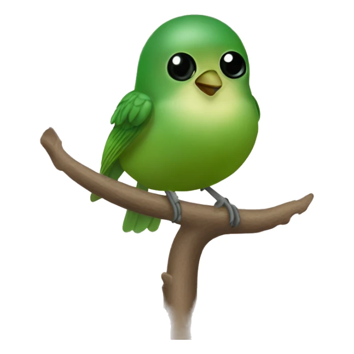 Paloma verde sobre la barandilla  sticker