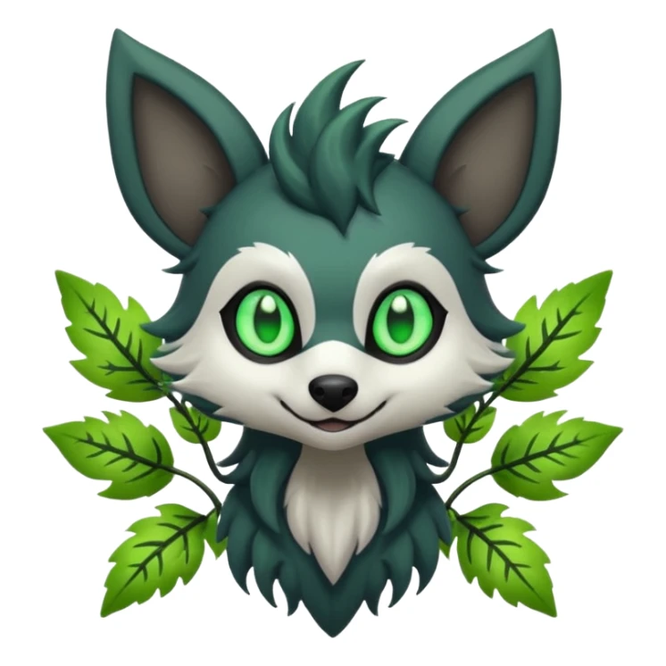 Batty Electrical Slim Mightyena-Plant-fairy sticker