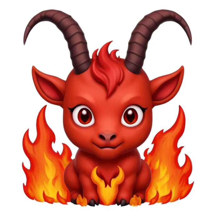 baby goat devil in hell sticker