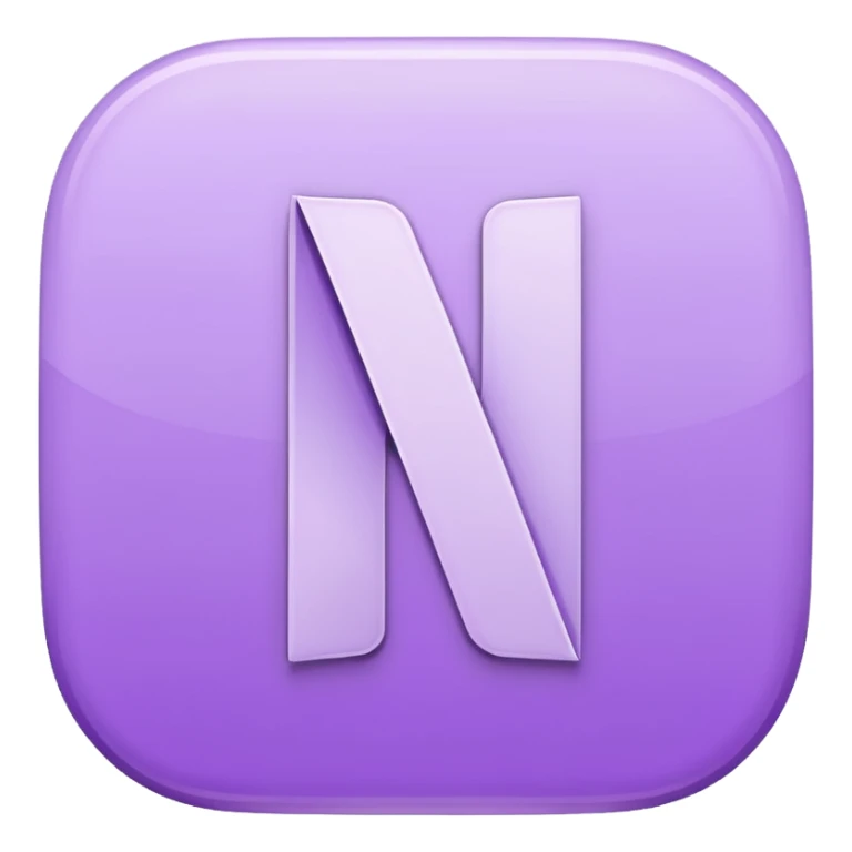 Netflix aesthetic "N" logo in pastel purples sticker