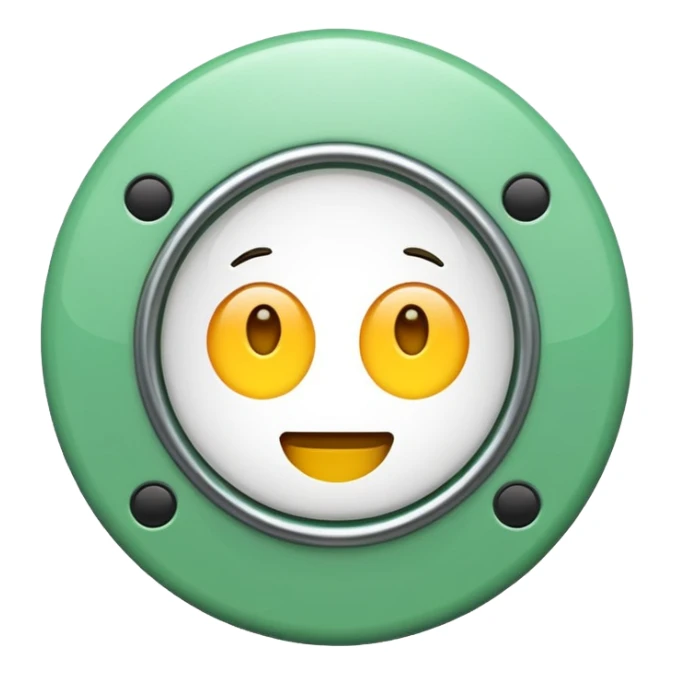 make the alarm sign in light green color emoji sticker