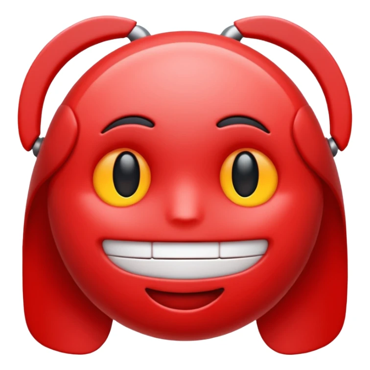 I want an emoji of "AI" in red writing sticker