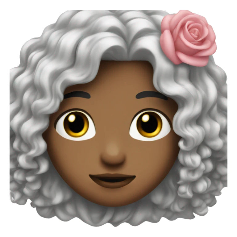 Long hair, white skin, rose cheeks, wearing bracelets sticker