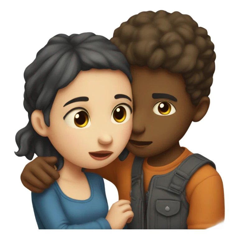 Boy kissing girl sticker